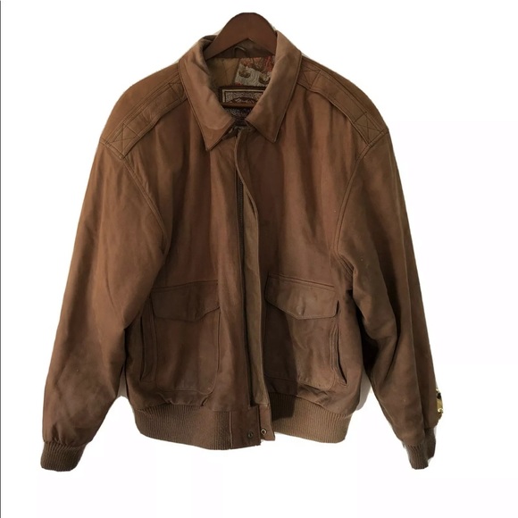 Vintage Other - Mens vintage 90s brown suede bomber jacket XL